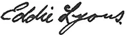 signature d'Eddie Lyons