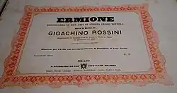 Description de l'image "Ermione" by Gioachino Rossini - Exhibition "Rossini. Neapolitan fury 1868-2018" at "MeMus"=Memory and Music Museum - Royal San Carlo Theatre in Naples (43911202304).jpg.