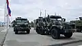 Véhicule blindé en version "patrouille" à la base de KamAZ-5350 à l'exposition "Armée-2021&nbsp;(ru)"