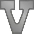 Insigne "V" d'argent pour la deuxième récompense