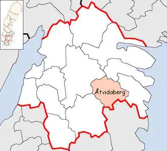 Localisation de Åtvidaberg