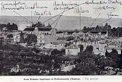 École primaire supérieure et professionnelle d'Aubenas (Ardèche), sur-écrite.