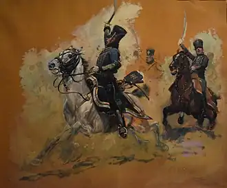 Charge de hussards du 1e Empire par Édouard Detaille, 1891.