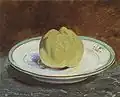 Pomme sur une assiette