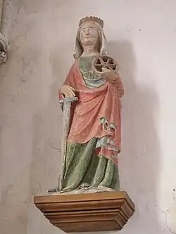 La statue de sainte Catherine.