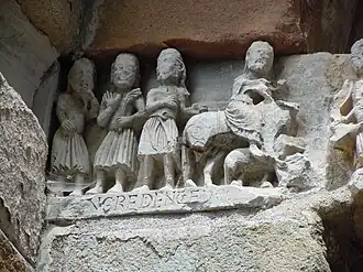 Détail du linteau : Entrée à Jérusalem.