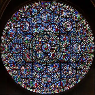 « La création du monde », rosace nord de l'église Notre-Dame de Dijon.