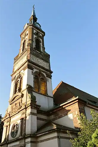 Église, détail clocher.