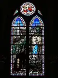 Vitrail du chœur Notre-Dame de Lourdes.