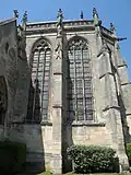 3e&nbsp;travée et abside, côté sud.