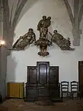Sièges des célébrants. Au-dessus saint Matthieu.