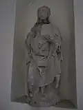 Sainte femme portant un livre ouvert.