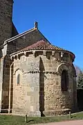 Vue de la façade extérieure de l'abside.