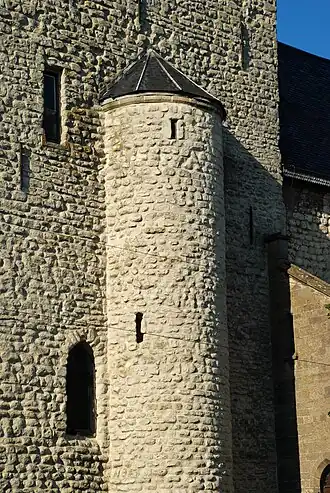 La tourelle de la tour, donnant accès à l'étage.