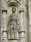 Église Saint-Sauveur : statue d'Henri de Corlai en chevalier.