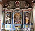 L'église Saint-Servais : retable du maître-autel, avec saint Servais à gauche et saint Jacques à droite.