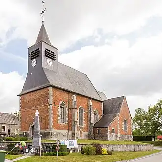 L'église Saint-Ursmar d'Eppe-Sauvage (Nord, France).