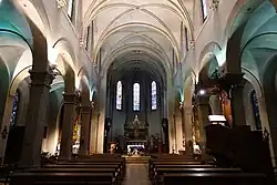 Intérieur de l'ancienne église de la rue Brémontier.