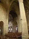 Collatéral sud, 1re&nbsp;travée, vue vers le nord-ouest.