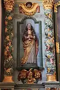 Retable du Rosaire, sainte Marie-Madeleine, patronne de la paroisse