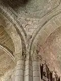 Assise du clocher sur la croisée du transept.