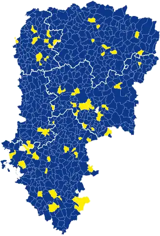 Candidats arrivés en tête dans chaque commune au 2e tour dans les circonscriptions du département de l'Aisne.