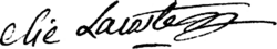 signature d'Élie Lacoste