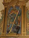 La statue de saint Vaast, patron de la paroisse.