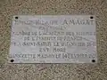 Plaque en son honneur.