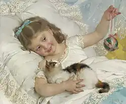 La petite fille et le chat, 1882