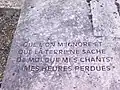 Épitaphe de Félix Arvers à Cézy.
