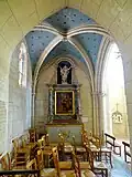 Chapelle latérale nord, vue vers l'est.