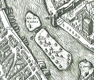 La tour n'existe plus en 1609 (plan de Vassalieu, 1609).