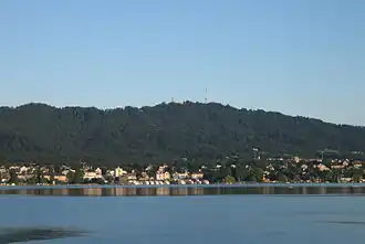 Vue de l'Uetliberg depuis Zollikon.
