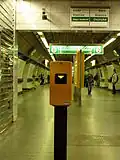 Composteur à la station Muzeum