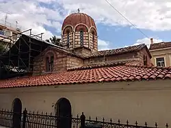 Vue depuis l'église depuis le nord.
