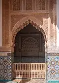 Vue vers la chambre de Lalla Mas'uda depuis la loggia orientale.