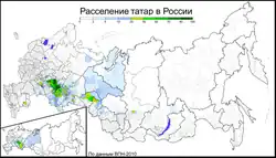 Carte de la Russie portant un code de couleur.