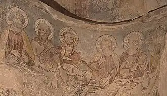 la scène, fresque,