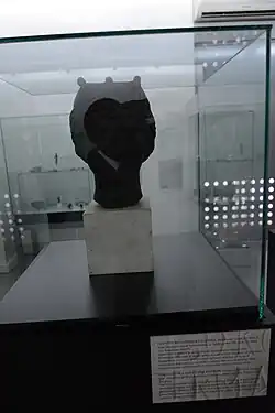 Portrait en bronze d'une impératrice byzantine, site archéologique de Kulina-Balajnac, vers 530.