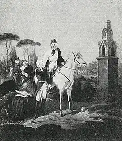 Gravure de Souvorov en Italie en 1799
