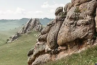La steppe orientale dans l'est de la Sibérie, kraï de Transbaïkalie (Daourie).