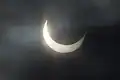 L'éclipse vue de Moscou, Russie.