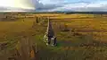 Vue aérienne de l'église de Sretensko-Mikhailovskaïa