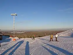 Départ d'une piste de ski