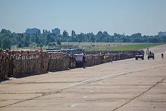 2016, défilé militaire sur la base.