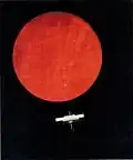 Cercle rouge sur une surface noire 1925.