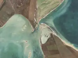 Vue du détroit par satellite.