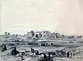La colline du Zilant, gravure de Turnerelli (milieu du XIXe siècle).