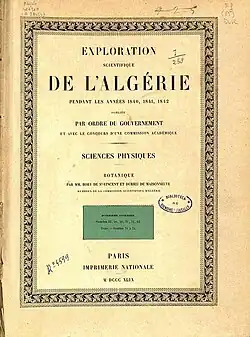 Image illustrative de l’article Exploration scientifique de l'Algérie